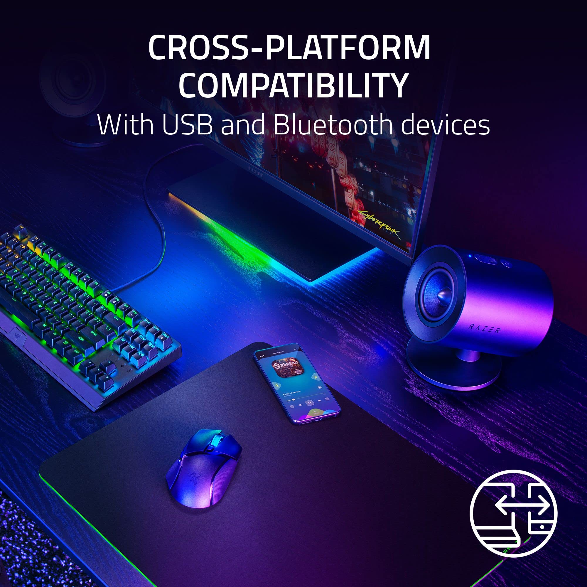 Razer Nommo V2 X THX Spatial Audio 2.0 PC Gaming Speakers - 3