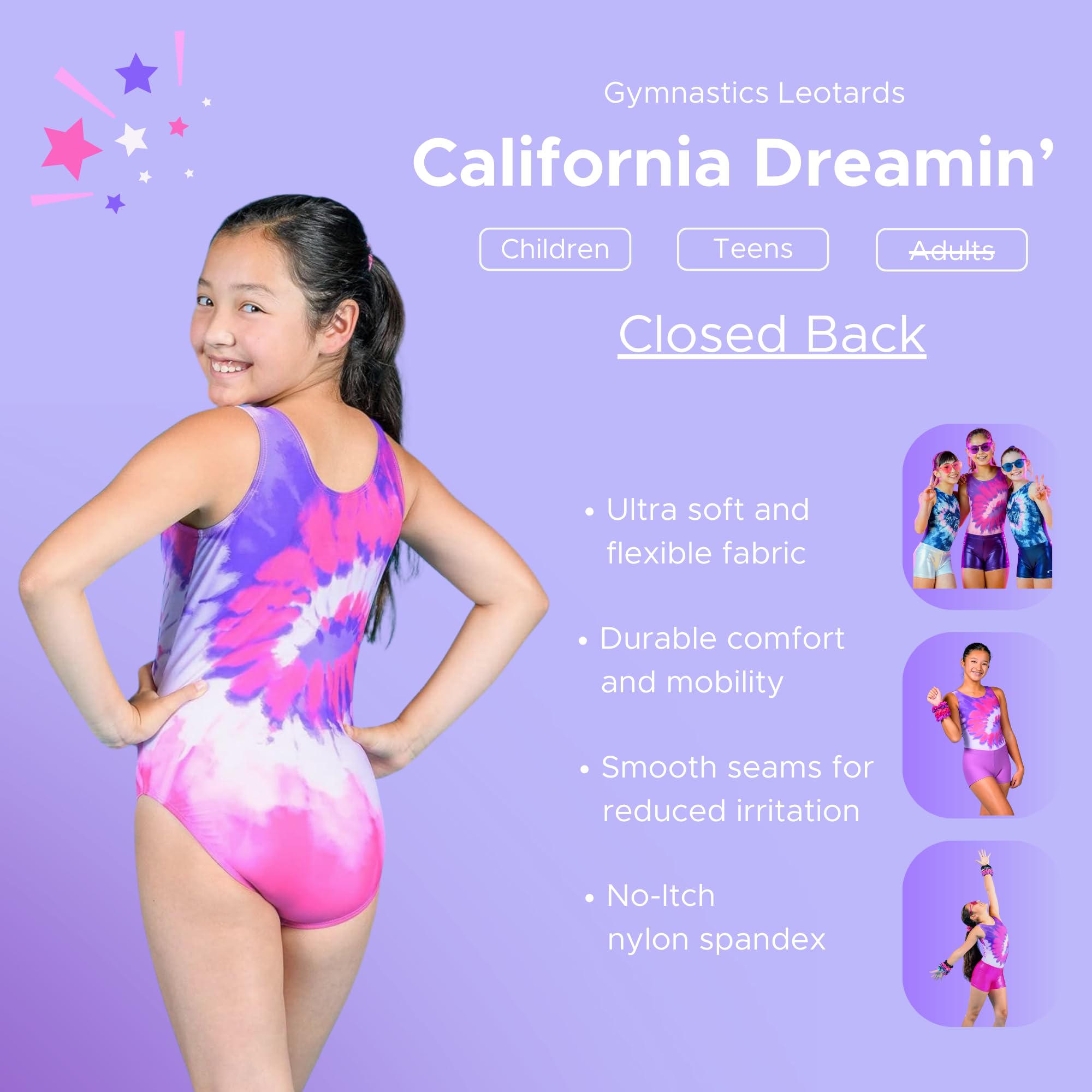 Destira Girls Gymnastics Leotards - Super Soft Dance Leotard with Matching Scrunchie for Gymnastics, Cheerleading, Ballet & Yoga | Perfect for Competitions, Practice & Performance