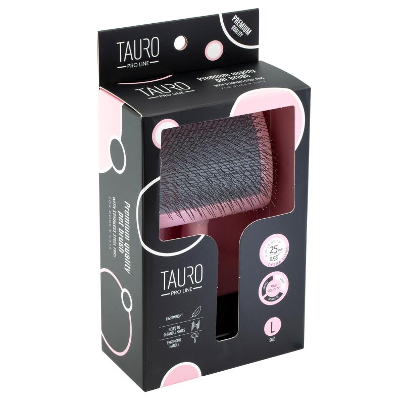 Tauro Pro Line Brush - Large Pet Grooming Brush with Thin & Soft 0.98