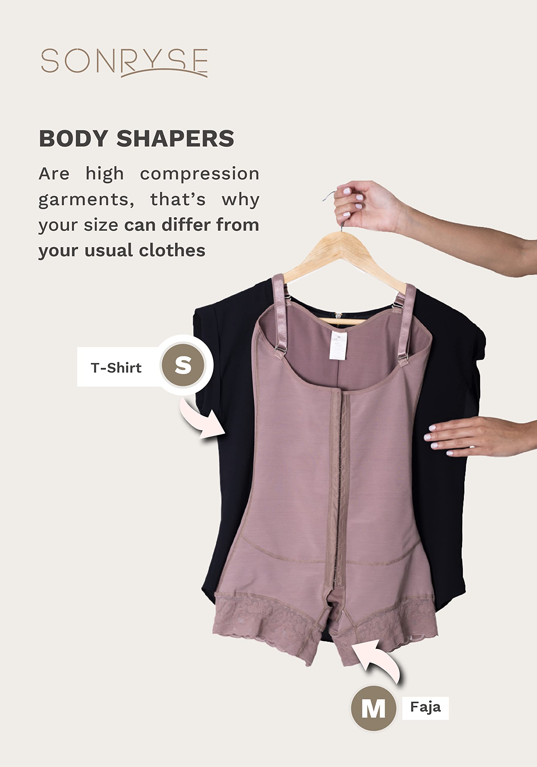 Sonryse Colombian Shapewear for Women - Post-Surgery Fajas Reductoras & Body Shaper Bodysuit - Slimming & Tummy Control for Daily Wear & Special Occasions