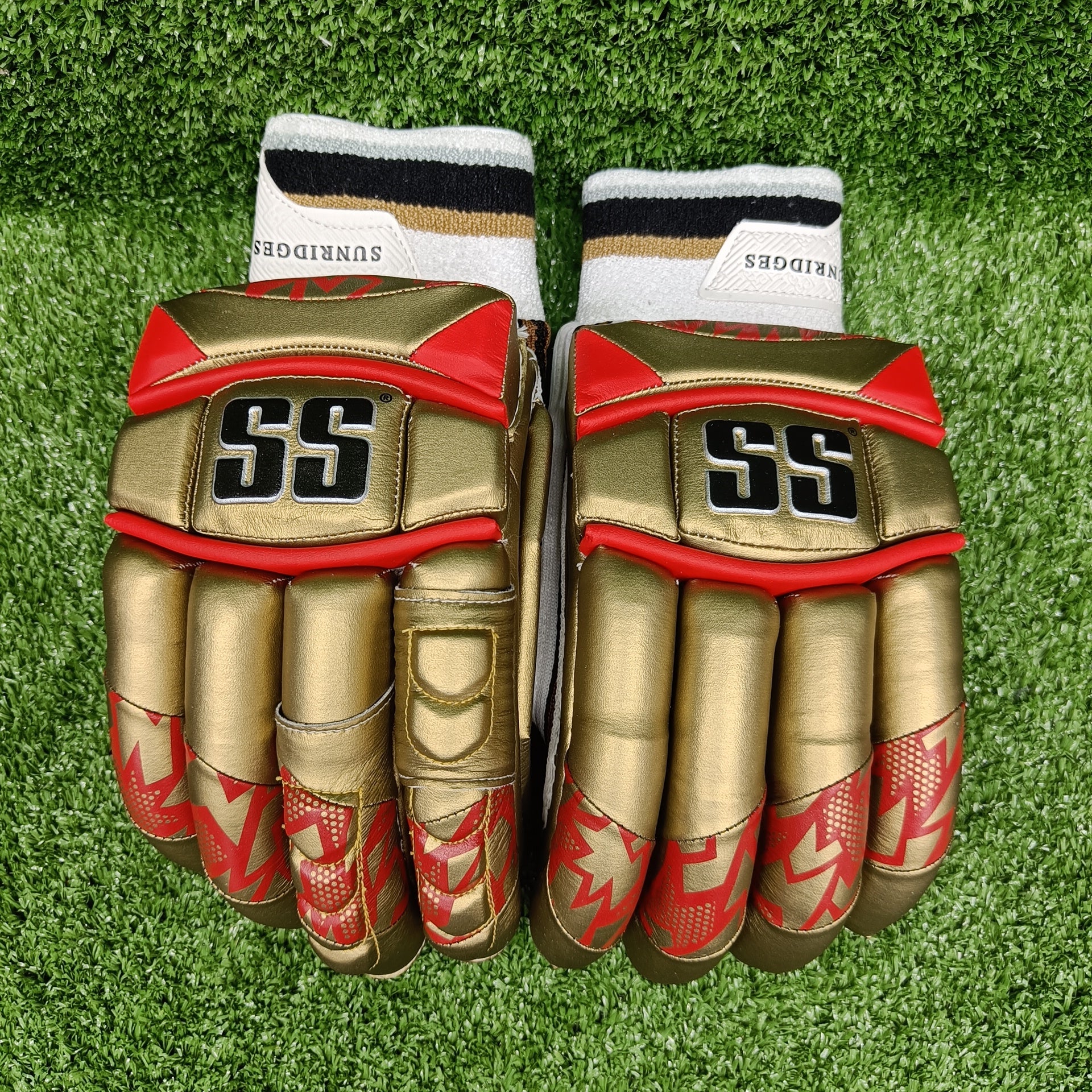 Premium SS Super Test Royal Challengers Bangalore IPL Cricket Batting Gloves - Professional Quality for Cricket Matches & Training Sessions