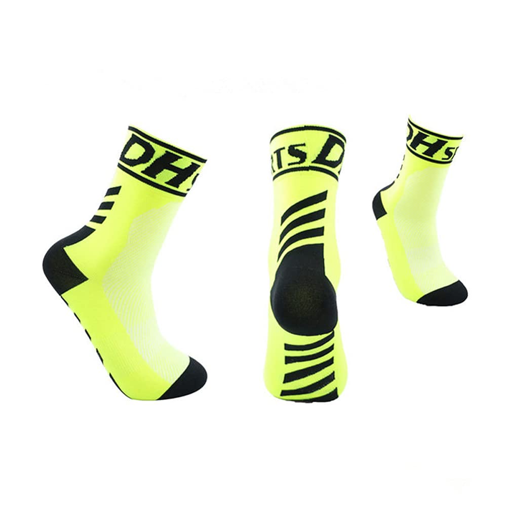 Cycling Socks for Men & Women - Breathable Bike Riding Socks for XC, MTB & BMX - Athletic Ankle Socks in Black, White, Pink, Blue & Green | Perfect for Road Cycling, Mountain Biking & Indoor Training