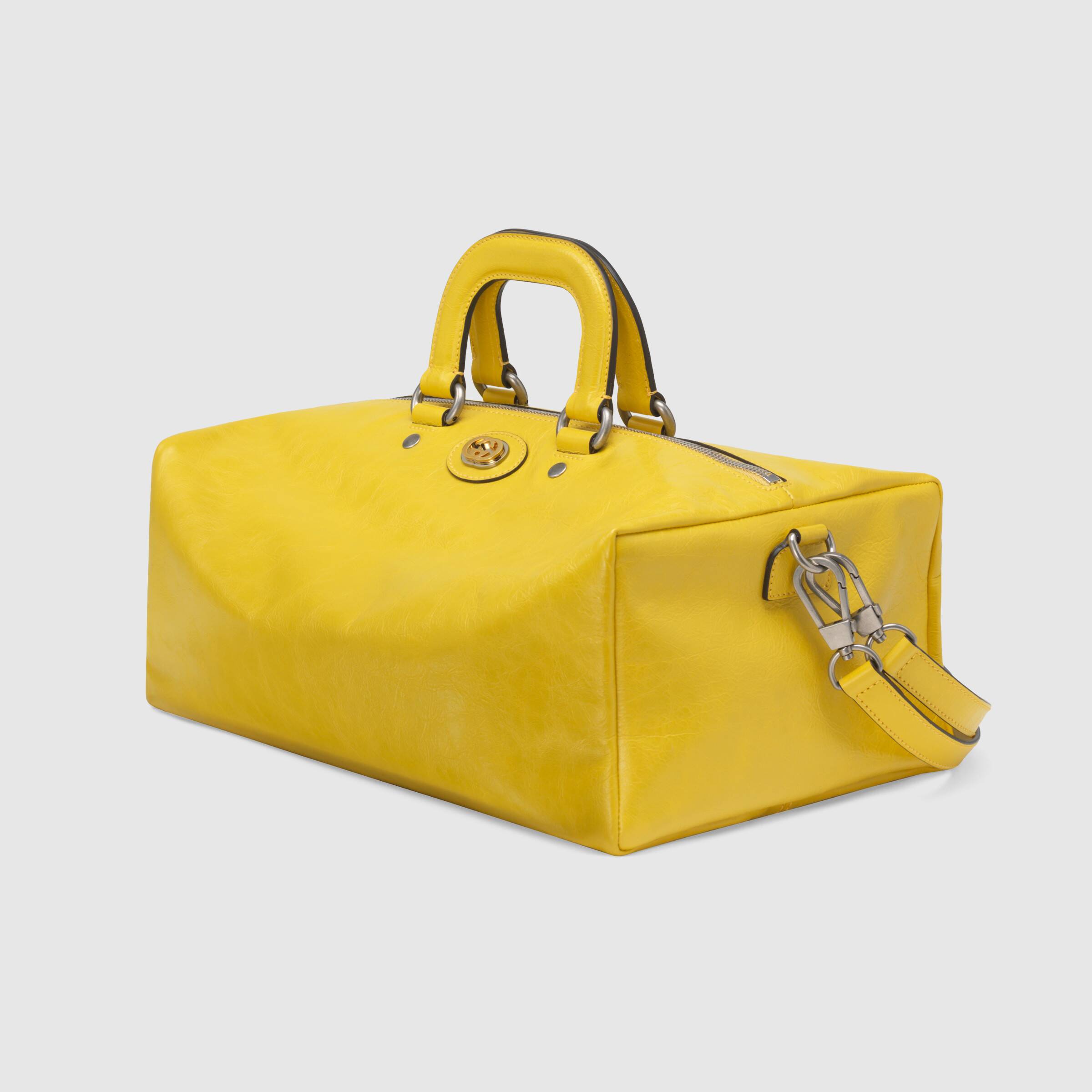 Gucci Soft Leather Backpack for Women - Yellow Luxury Designer Handbag for Travel, Work & School | Premium Genuine Leather Backpack with Comfortable Straps