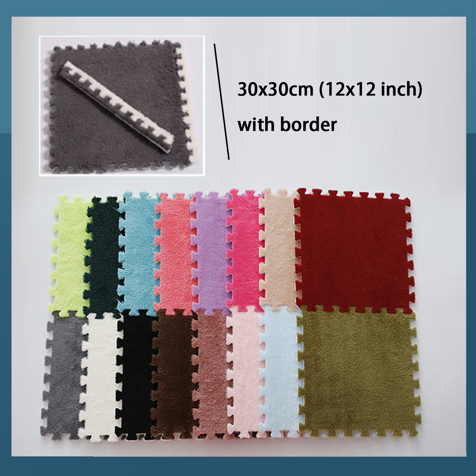 30-Piece Interlocking Foam Play Mat Set - 12