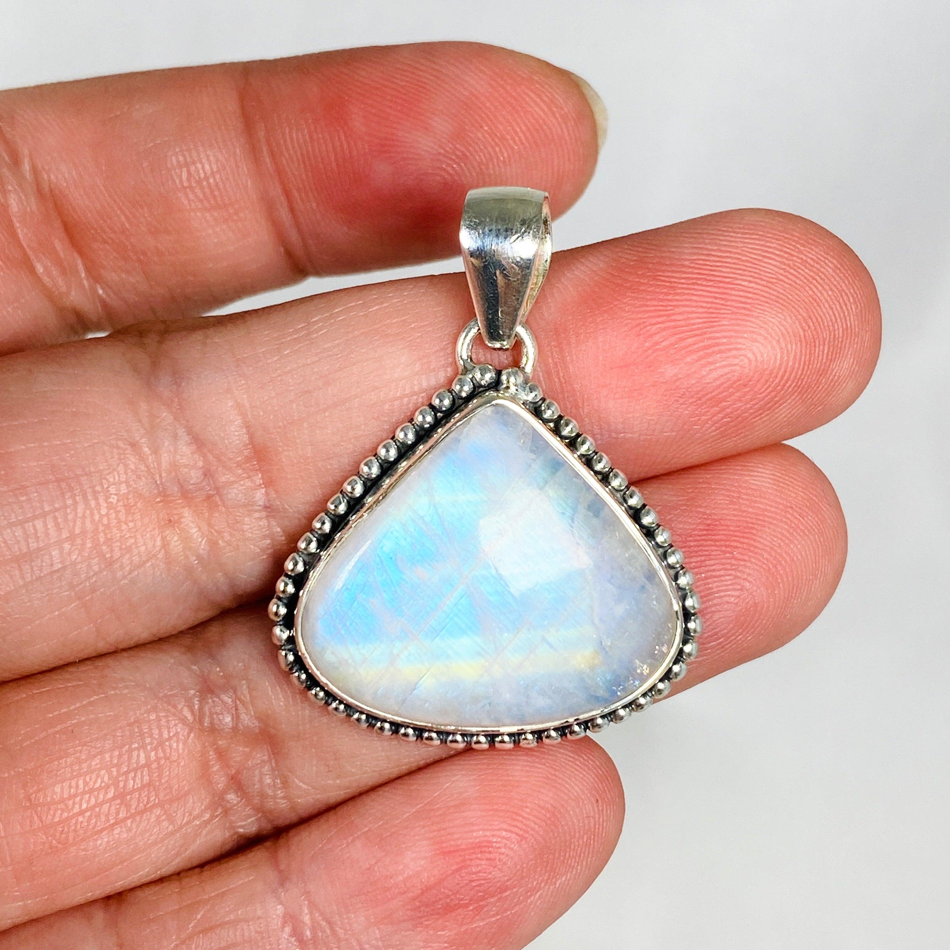 Moonstone Teardrop Pendant Necklace - Genuine Natural Gemstone Jewelry for Women - Perfect for Meditation, Yoga & Spiritual Healing | KPGJ4029