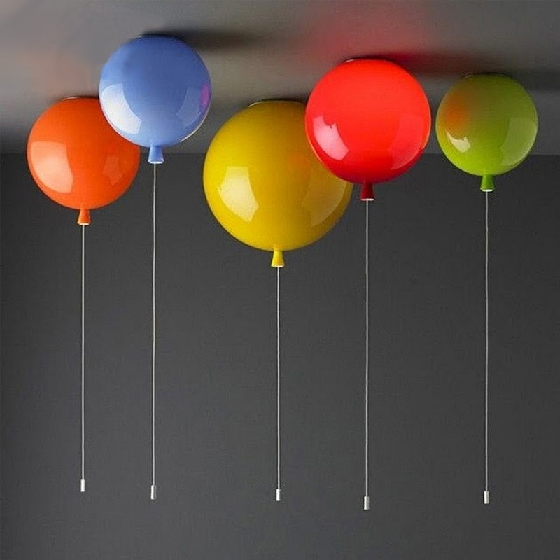 Colorful Balloon Ceiling Light for Kids - LED Night Light & Nursery Room Decor - Perfect for Bedroom, Playroom & Birthday Party Decorations