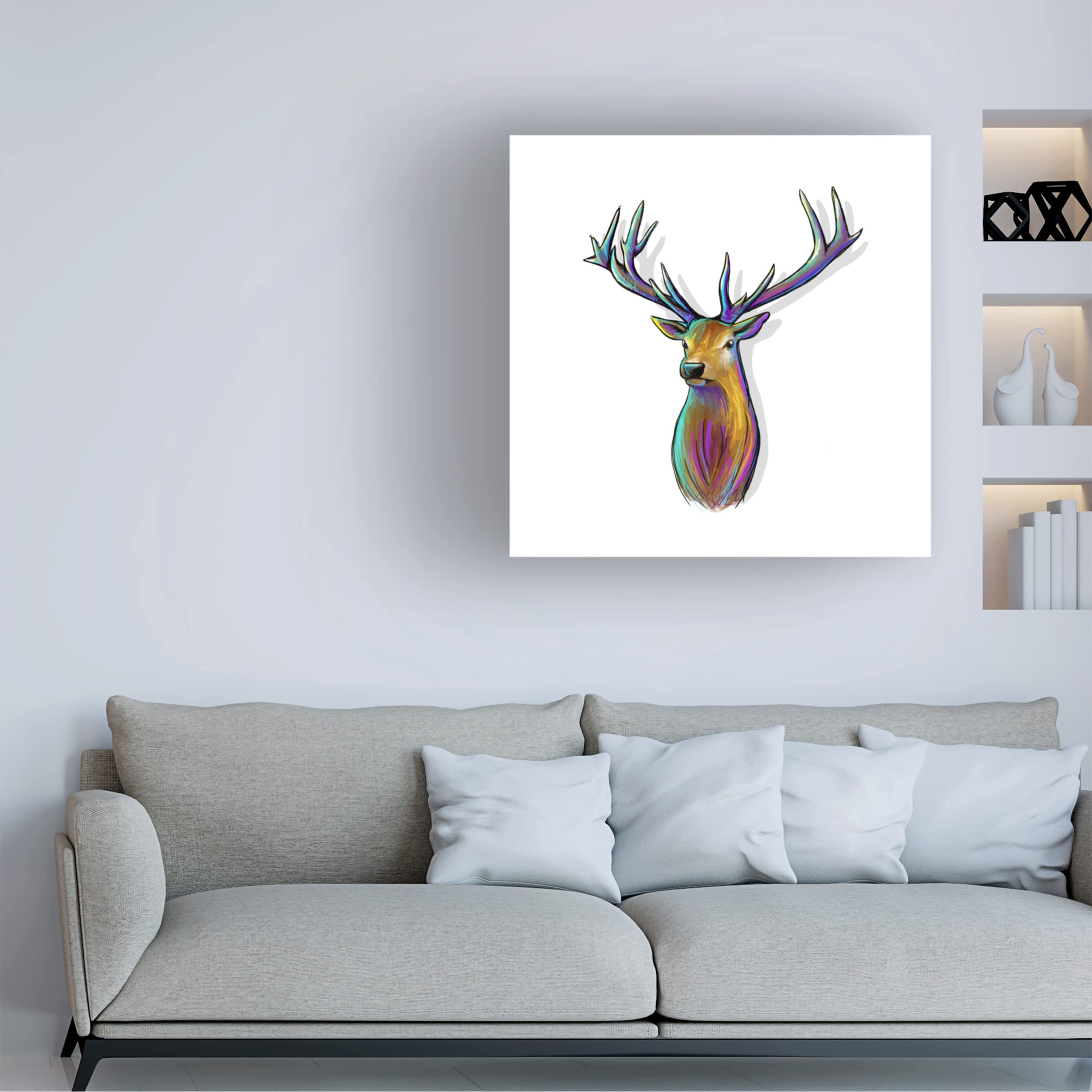 Trademark Fine Art 'Bambi 23' Canvas Wall Art by Cindy Thornton - Disney-Inspired Nursery Decor & Living Room Painting for Kids Bedroom