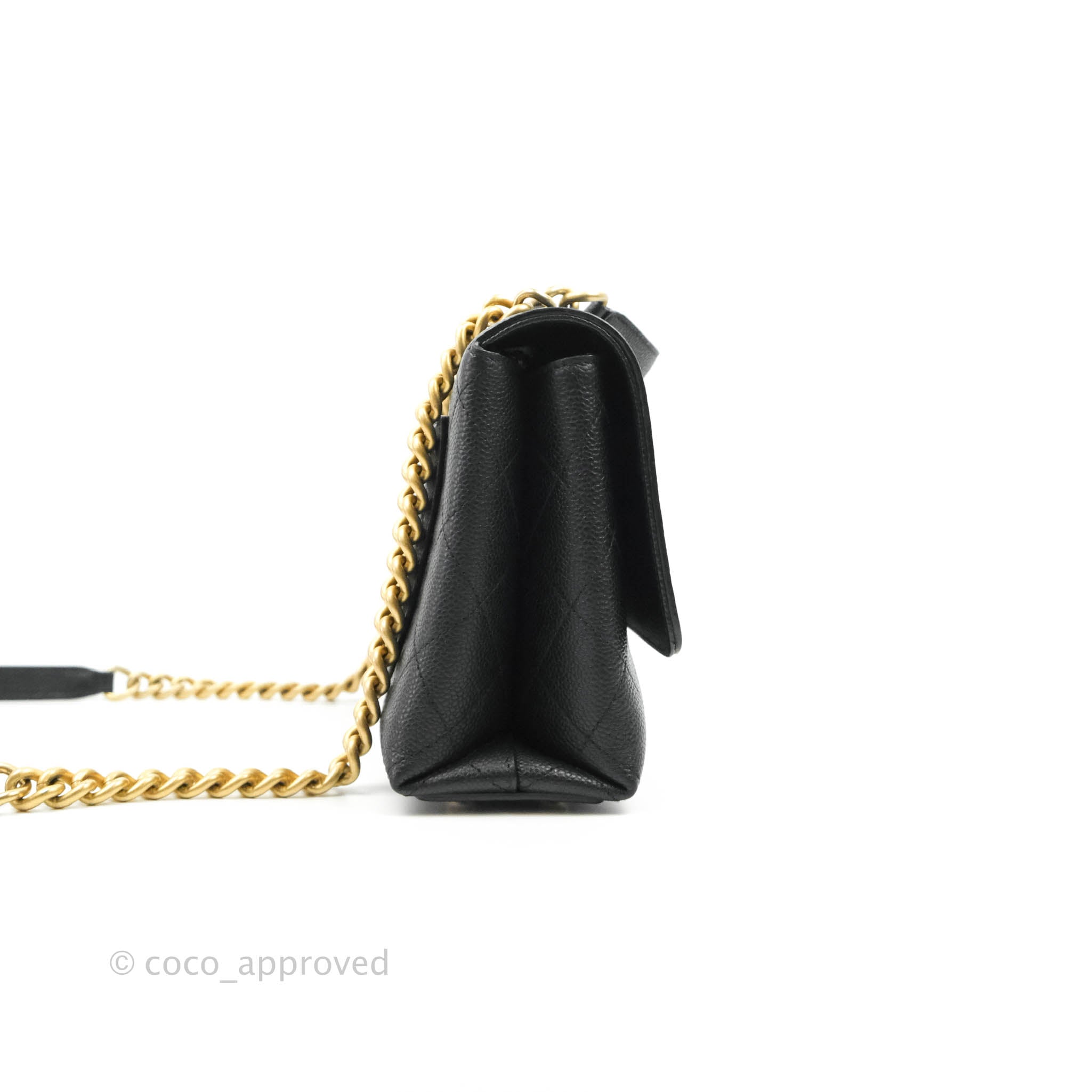 Chanel Chic Affinity Small Grained Calfskin Crossbody Bag in Black with Aged Gold Hardware - Perfect for Evening Events & Luxury Fashion Accessories