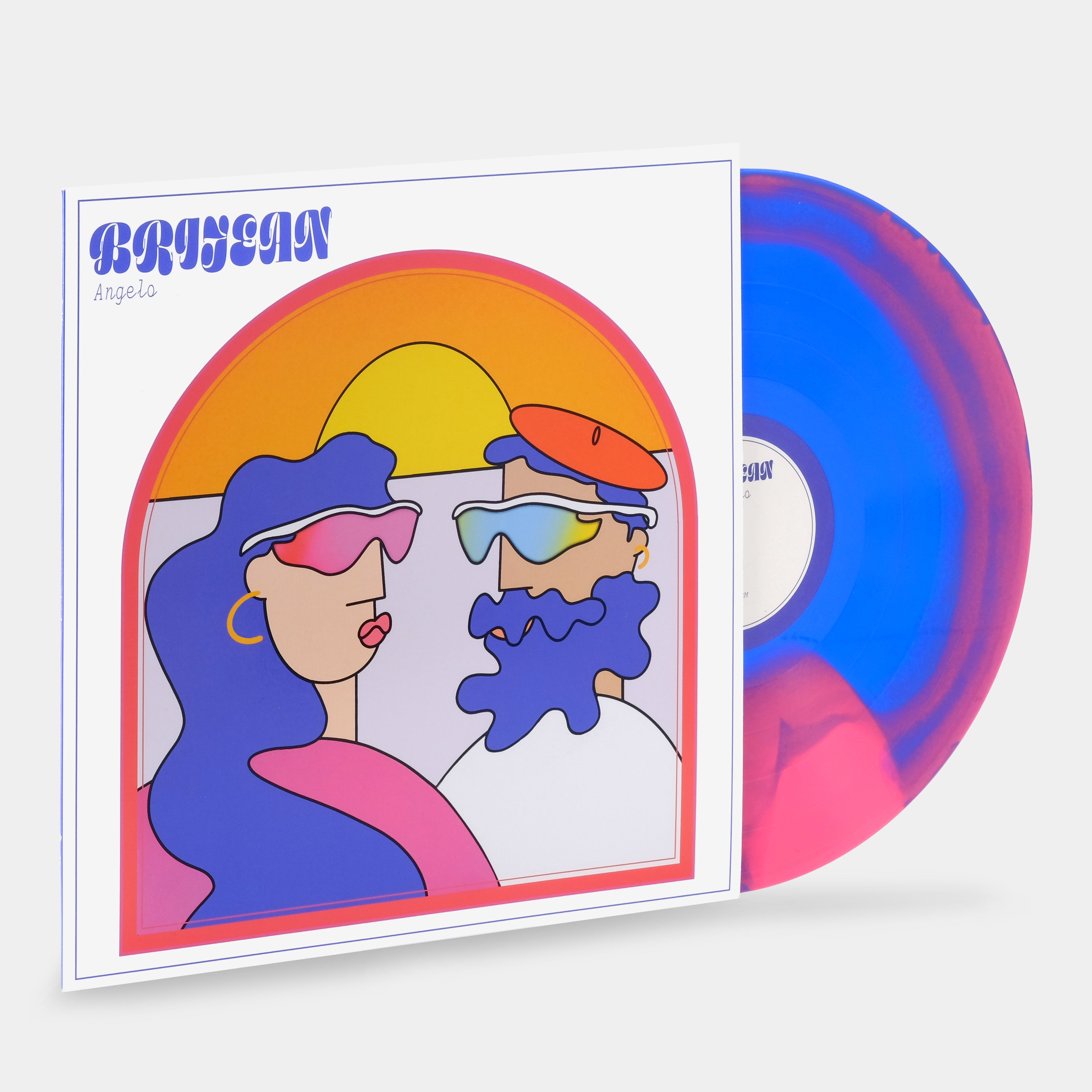 Brijean Angelo EP - Limited Edition Pink & Blue Marbled Vinyl Record | Collectible Music Album for Vinyl Enthusiasts & Home Decor | Perfect for Music Lovers, Gift Giving & Vintage Aesthetic Spaces