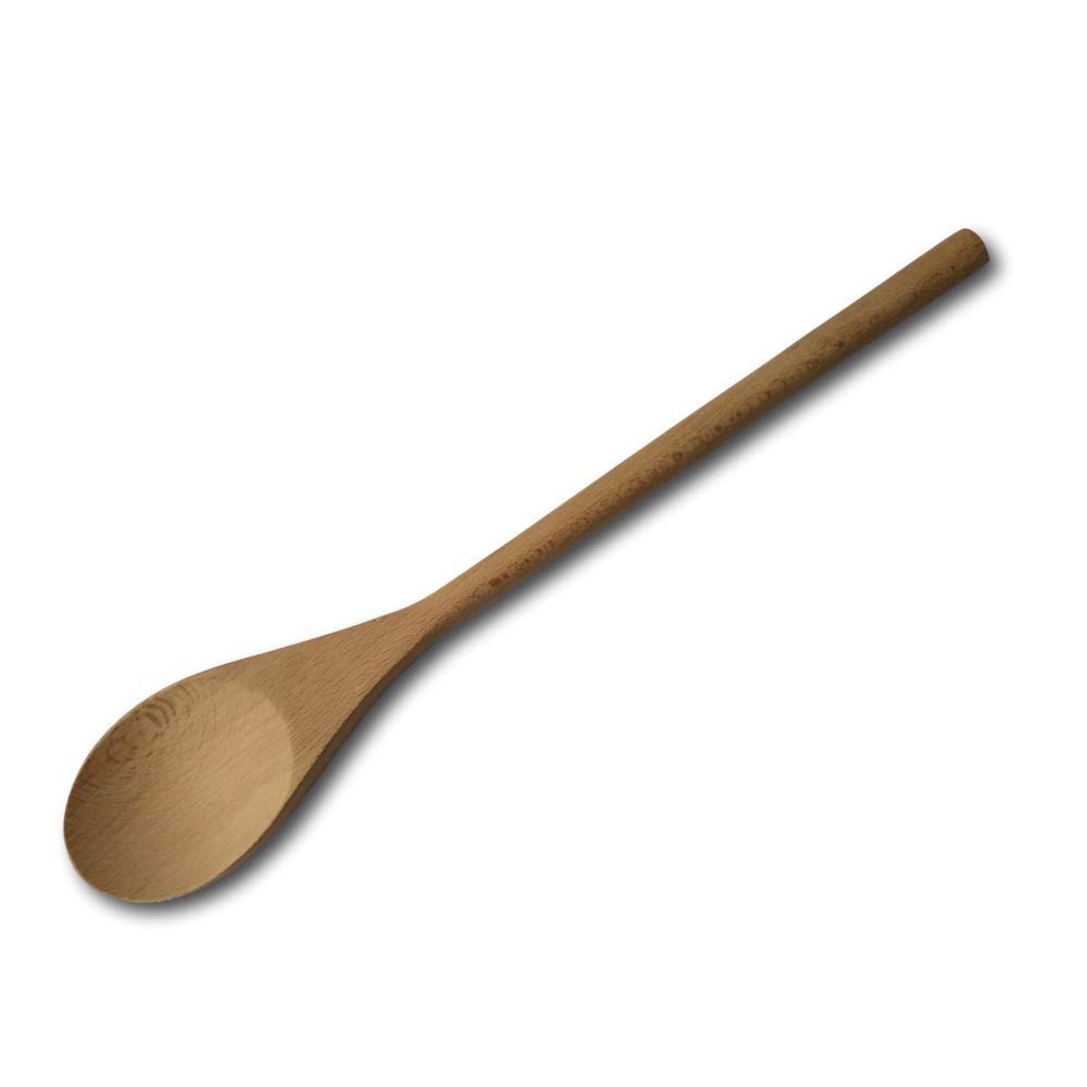 Premium 4-Piece Beech Wood Kitchen Utensil Set - Natural Wooden Spoons & Spatulas for Mixing, Stirring, Scooping & Tasting - Non-Toxic, Durable Long Handles - Perfect for Baking, Cooking & Serving - Eco-Friendly Kitchen Essentials