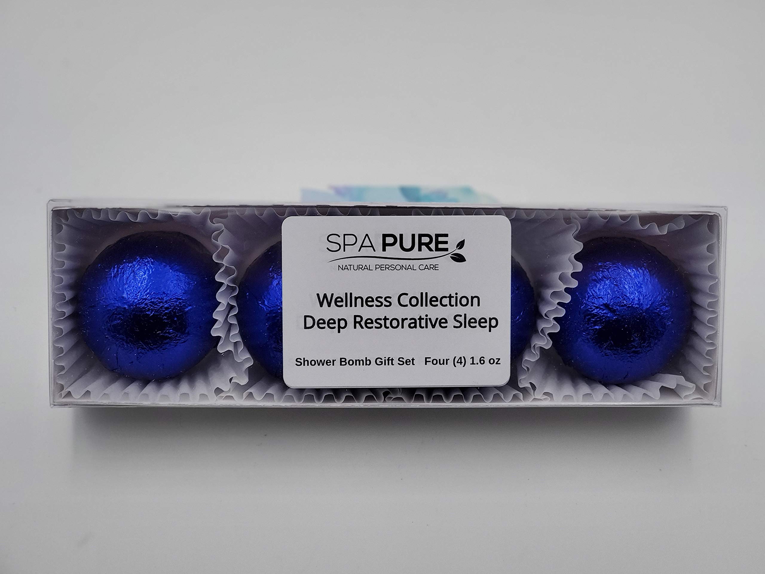 Deep Restorative Sleep Aromatherapy Shower Steamers with Essential Oils - 4 Pack Relaxing Bath Melts for Stress Relief & Better Sleep - Perfect for Home Spa Nights, Self Care & Gift Giving