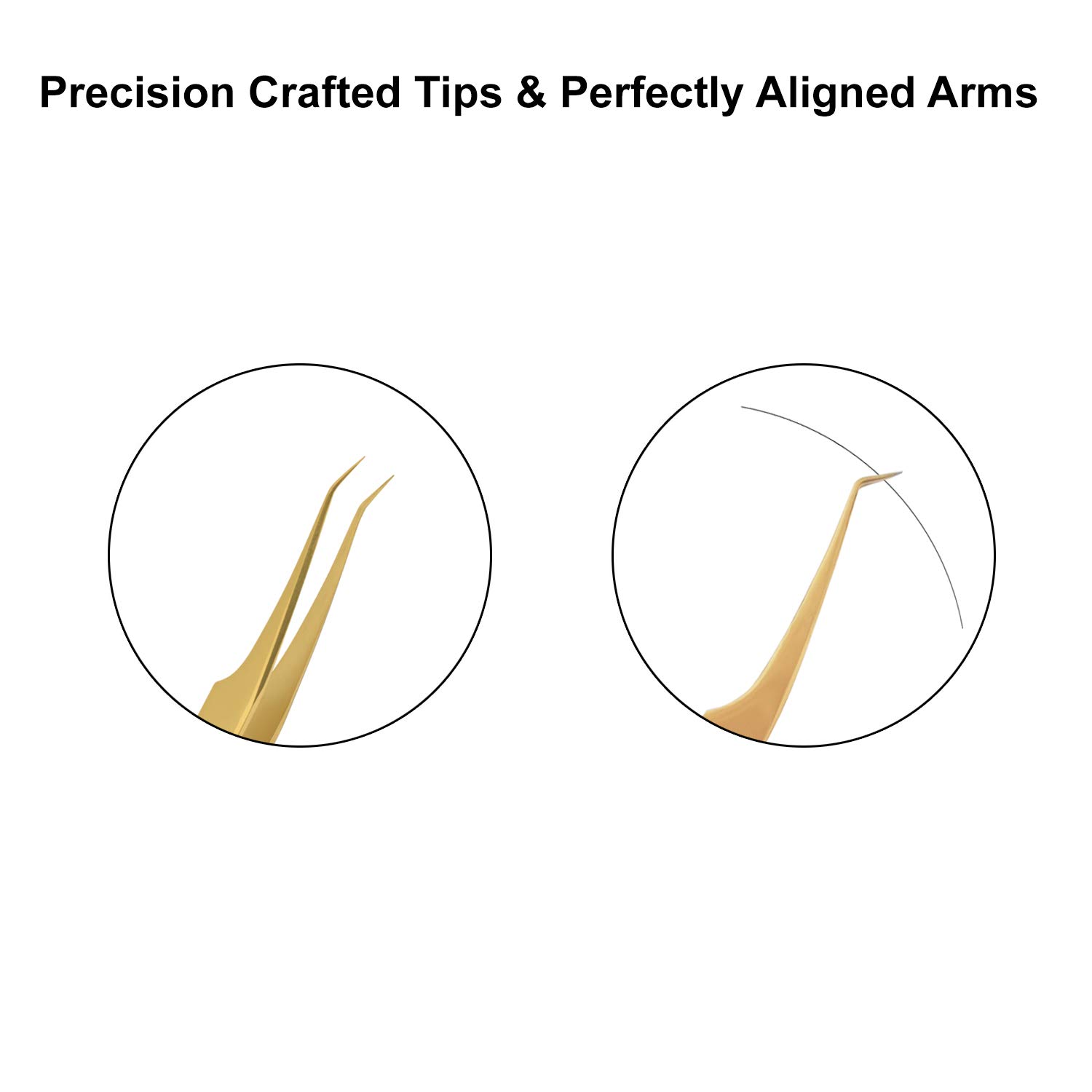 Professional 45° Angled Tip Super Straight Tweezers - Precision Eyelash & Eyebrow Tweezers for Grooming, Makeup, and DIY Crafts