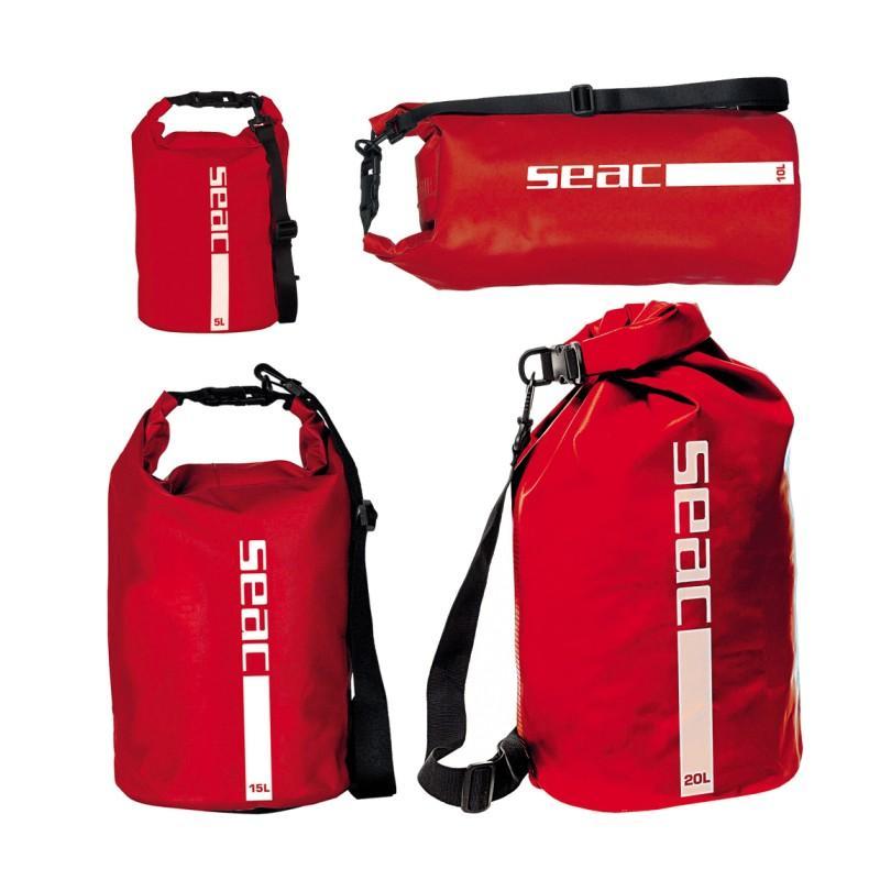 Seac DRY BAG Red - Waterproof Dry Bag for Kayaking, Camping, Hiking & Beach - Keep Gear Safe & Dry