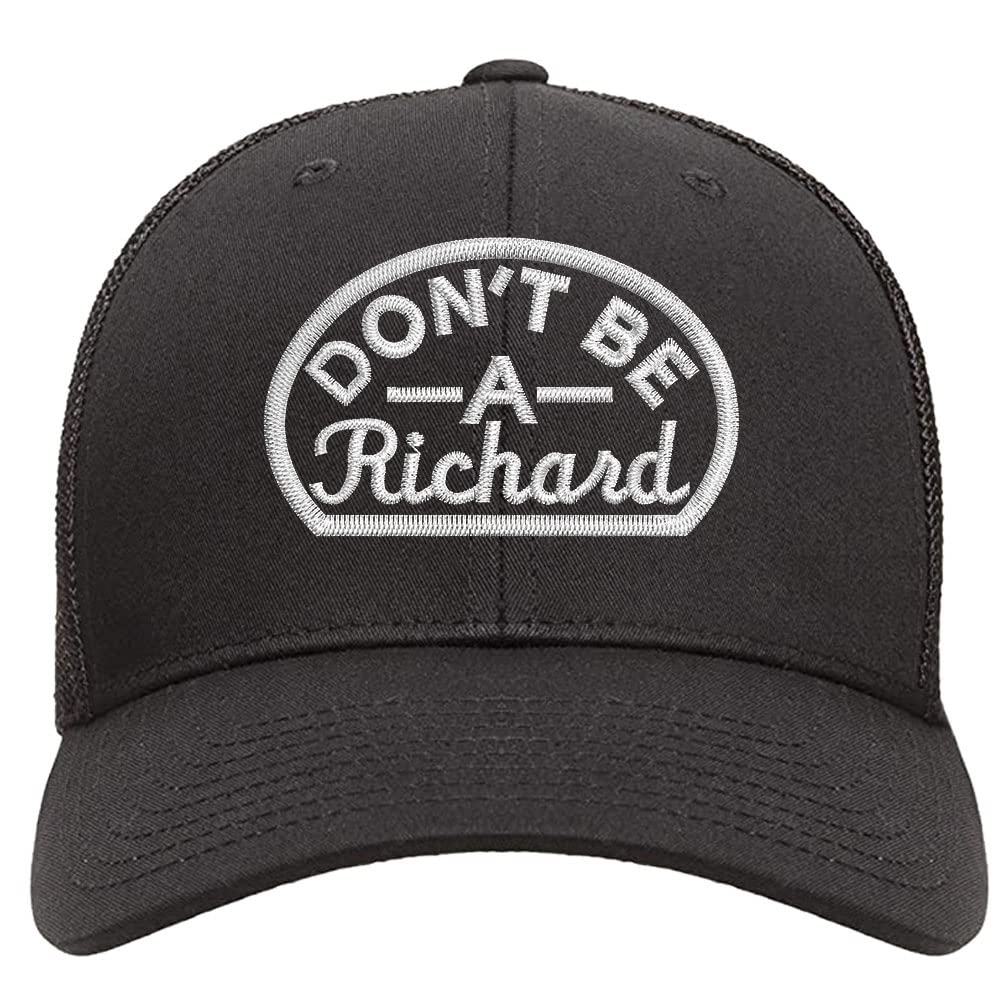 Valueon 'Don't Be A Richard' Embroidered Trucker Hat - Adjustable Novelty Baseball Cap for Women & Men - Perfect for Casual Outings, Outdoor Activities and Funny Gift Giving