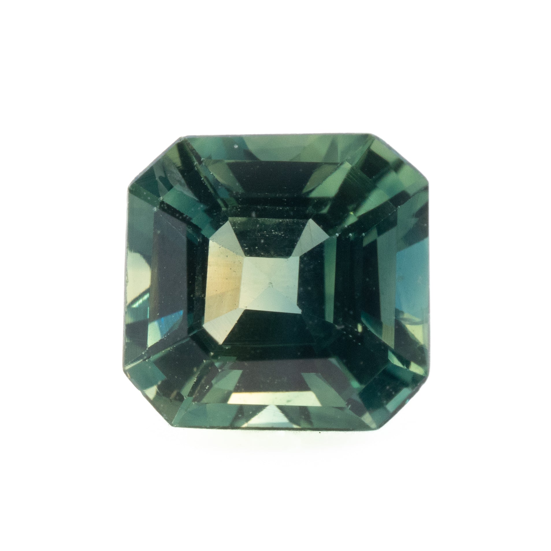 1.35ct Teal Asscher Cut Sapphire Gemstone - Elegant Jewelry for Engagement Rings & Fine Jewelry Designs