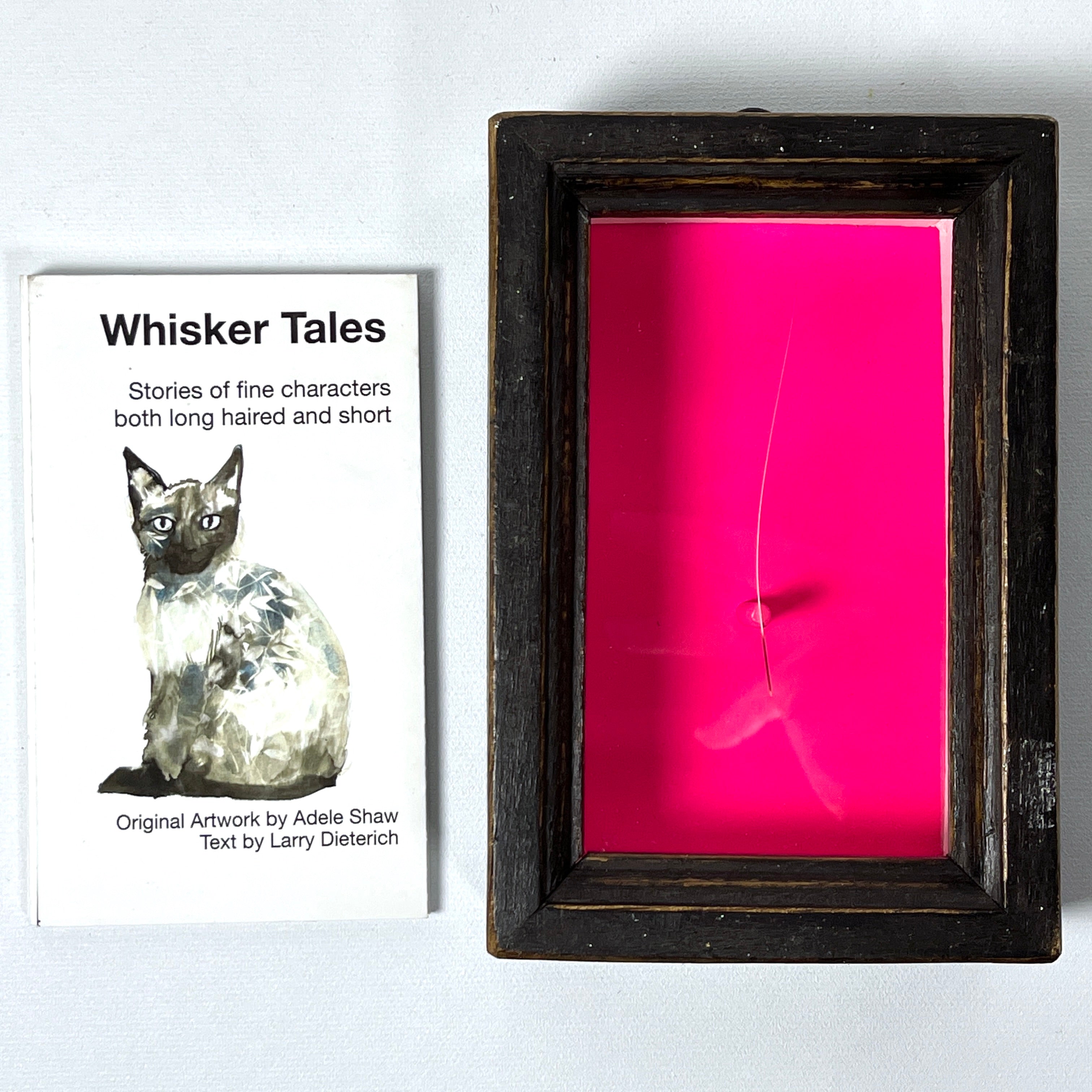 Adele Shaw & Larry Dieterich Whisker Tales Artist Book with Whisker Box - #7217 Dark Pink | Collectible Art Book Set for Cat Lovers, Perfect Gift for Artists and Book Collectors