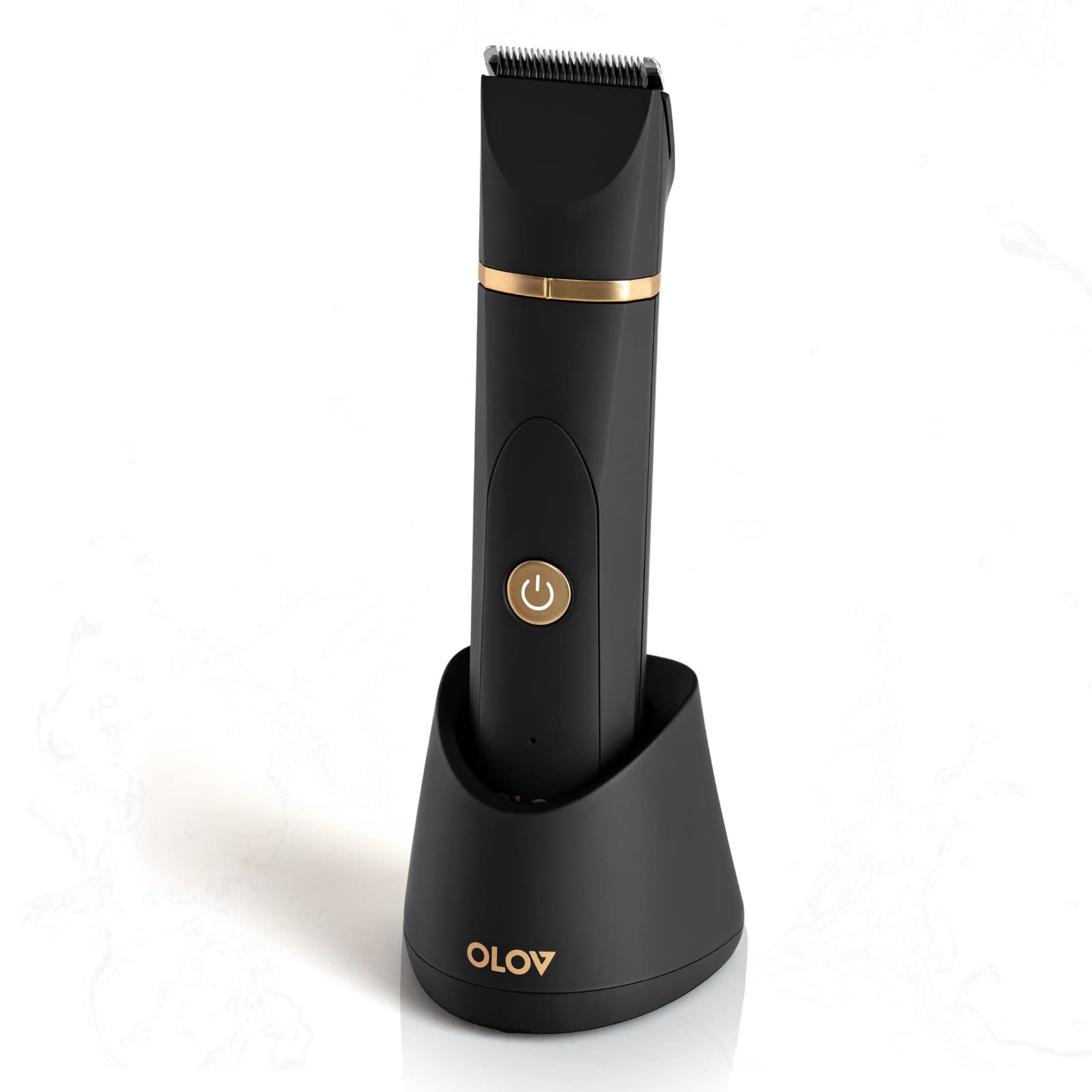 OLOV Electric Body Hair Trimmer for Men & Women - Waterproof Wet/Dry Groin & Bikini Trimmer with Replaceable Ceramic Blades, USB Rechargeable - Perfect for Travel, Gym & Personal Hygiene Care