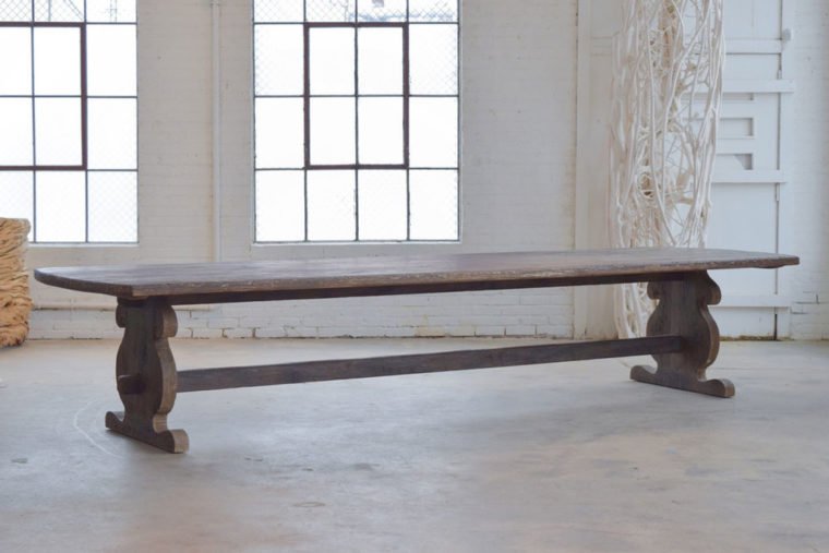 Handmade Indian Designer Wooden Rectangular Dining Table - Solid Wood Farmhouse Table for Kitchen & Dining Room - Perfect for Family Gatherings & Dinner Parties