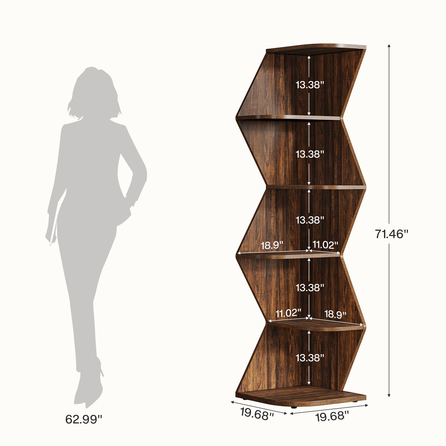 5 Tier Corner Shelf, 71.5