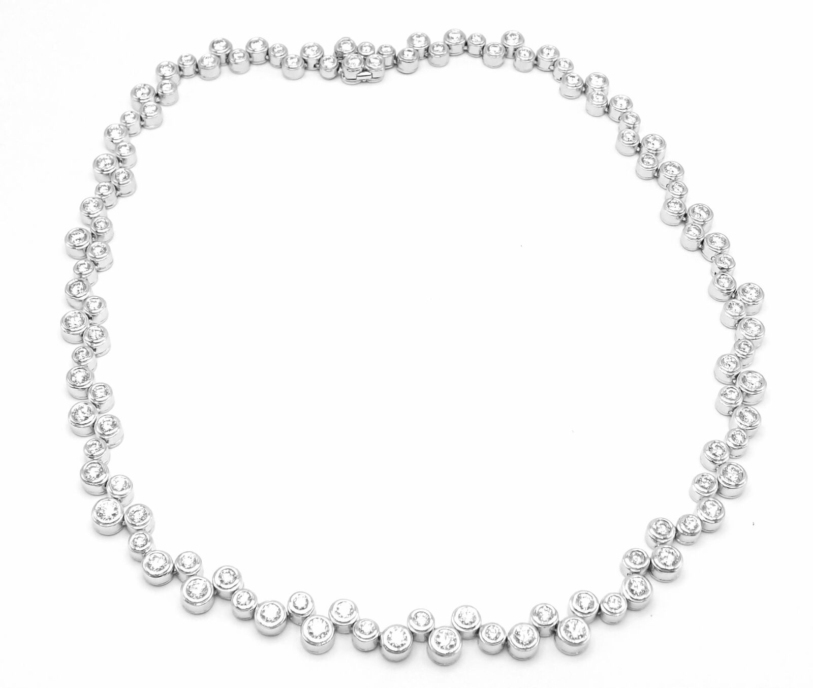 Authentic Tiffany & Co Bubbles Platinum 10 Carat Diamond Necklace - Elegant Jewelry for Weddings, Anniversaries & Special Occasions