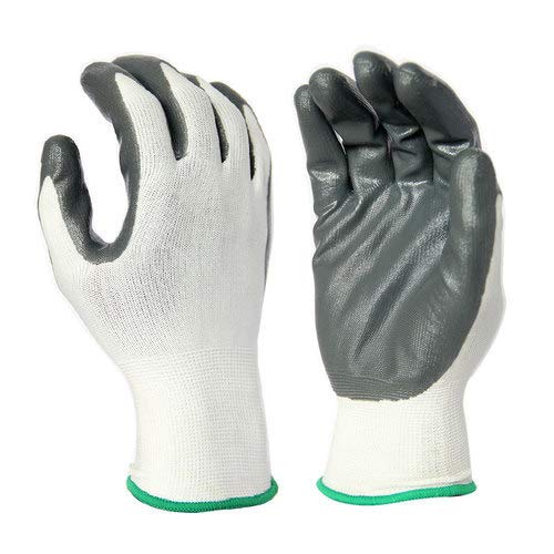 Cut Resistant Safety Gloves - 5 Pack Durable Nylon Work Gloves for Construction, Gardening & DIY Projects - Anti-Slip & Comfortable for Maximum Protection