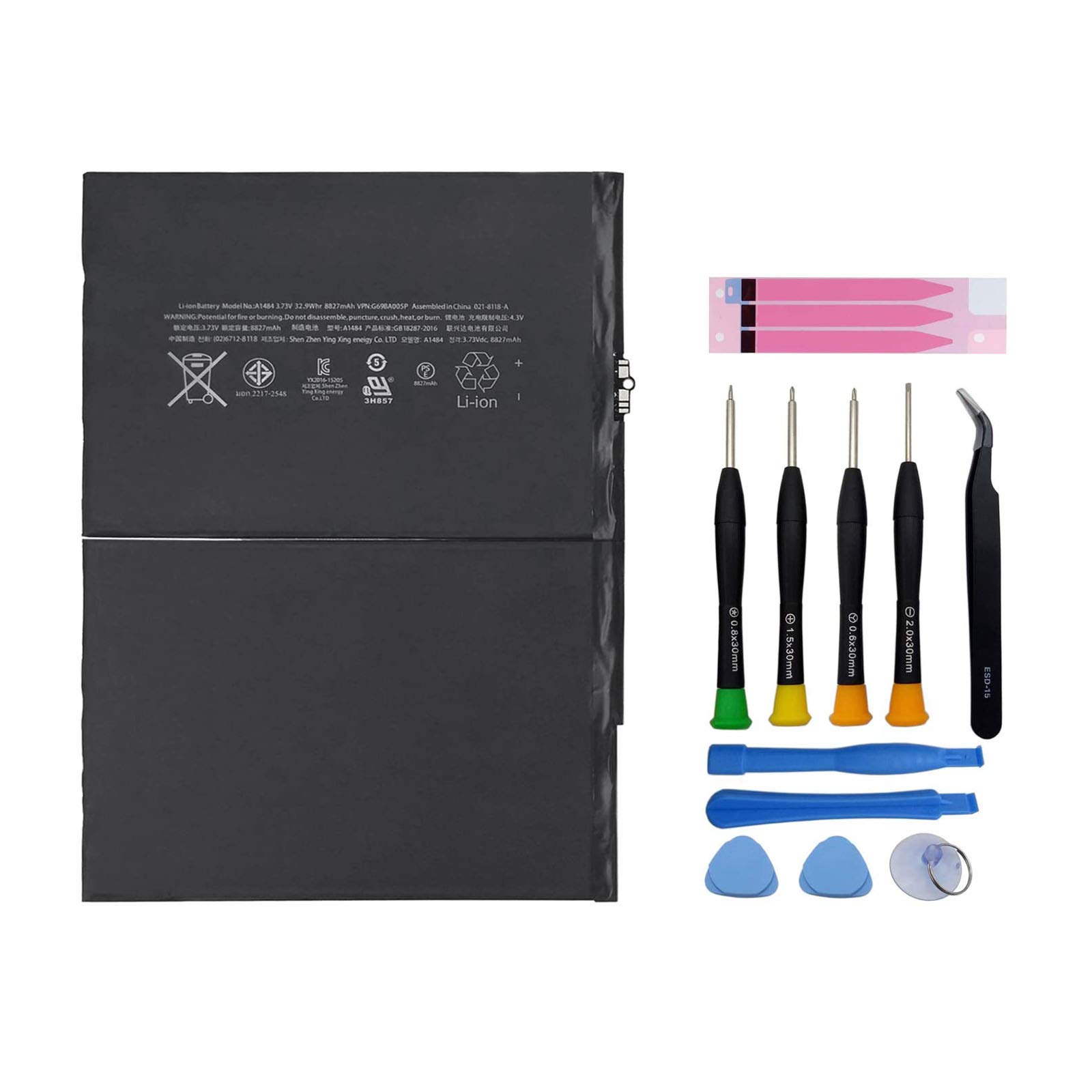 Original A1484 iPad 5 & iPad Air Battery Replacement - Compatible with A1474/A1475 iPad Mini & Air Models MD785LL/A MF532LL/A (6712-6700) - Perfect for Home, Office & Travel Use
