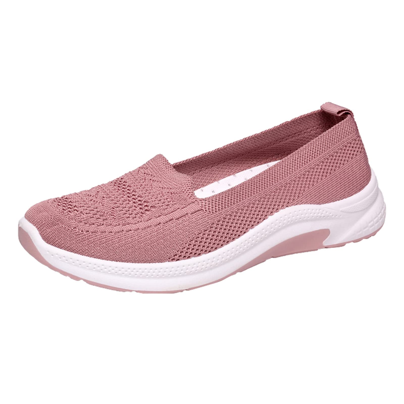 Women's Breathable Slip-On Woven Mesh Casual Shoes - Lightweight Walking Sandals with Transparent Design for Tennis & Everyday Wear | Perfect for Summer Outings, Beach Walks and Office Commute