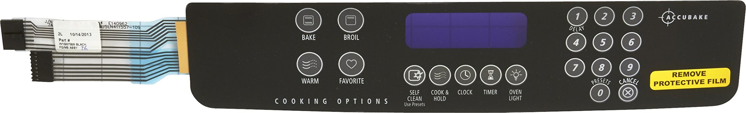 Genuine Whirlpool W10207928 Refrigerator Water Filter Membrane Switch - Compatible with Select Whirlpool Fridges - Perfect for Easy DIY Replacement & Home Appliance Repair