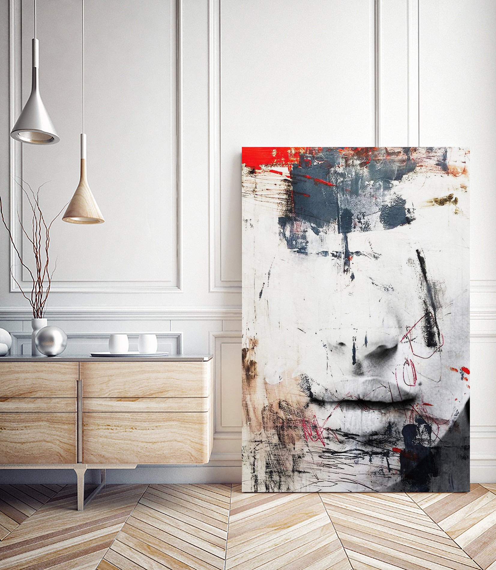 Abstract Beauty Wall Art - Modern Canvas Painting for Home & Office Decor - Perfect for Living Room, Bedroom, and Workspace Aesthetics