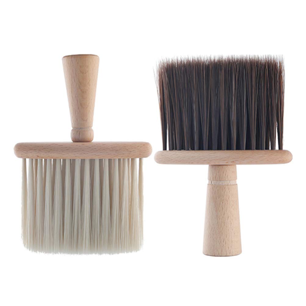 Professional Wooden Barber Hair Brush for Thick & Broken Hair - Neck & Face Duster Brush with Soft Bristles for Hair Styling, Cleaning & Detangling - Perfect for Salon, Home Hair Care & Beard Grooming