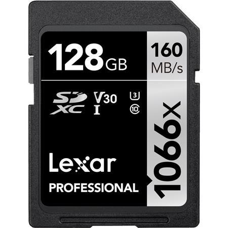 Lexar Professional 128GB SDXC UHS-I Memory Card - 1066x Speed, SILVER Series - Perfect for DSLR Cameras, 4K Video Recording & High-Speed Photography