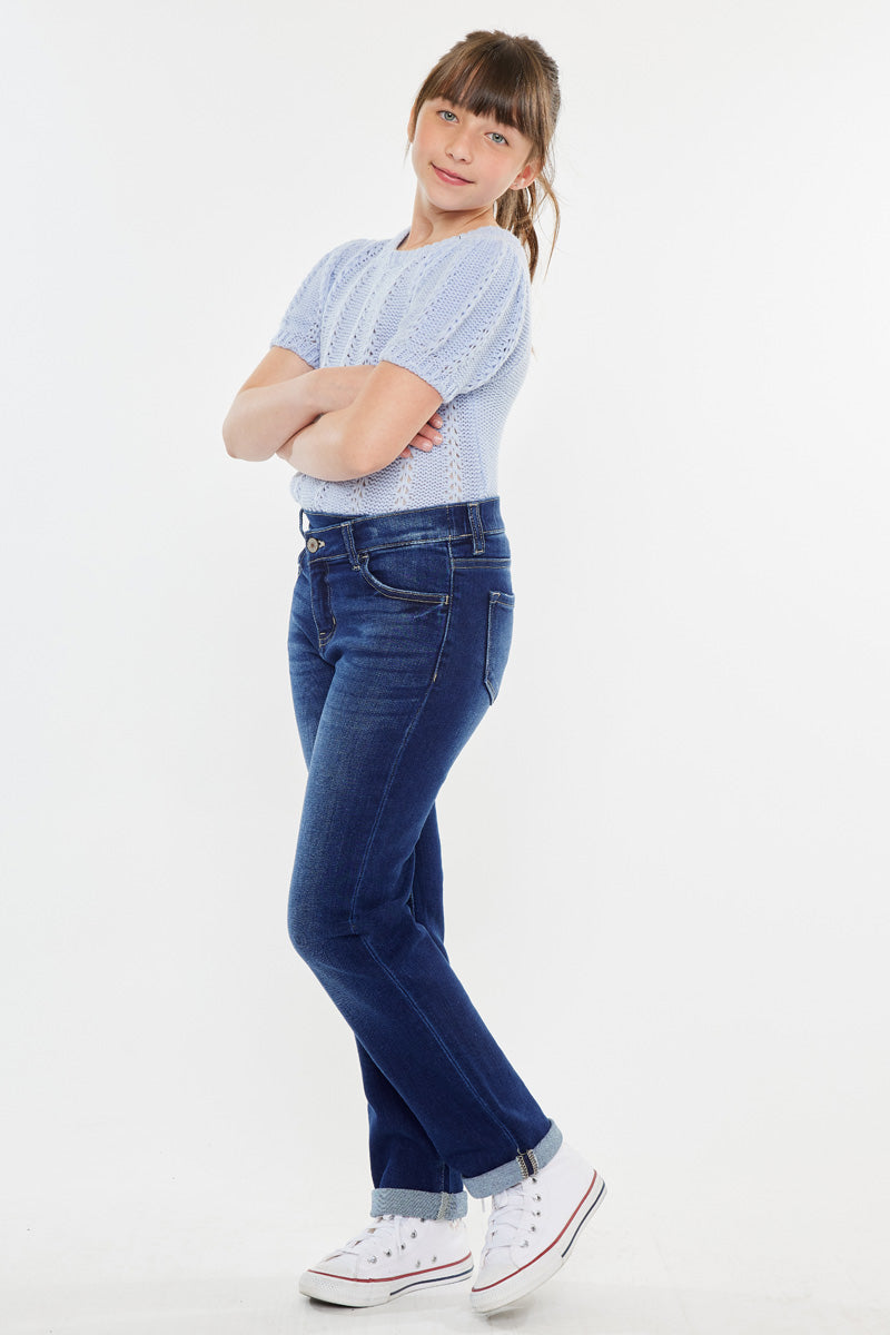 Milly Mid Rise Straight Jeans for Kids - Comfortable & Stylish Denim Pants for Boys and Girls - Perfect for School, Playdates, and Everyday Wear