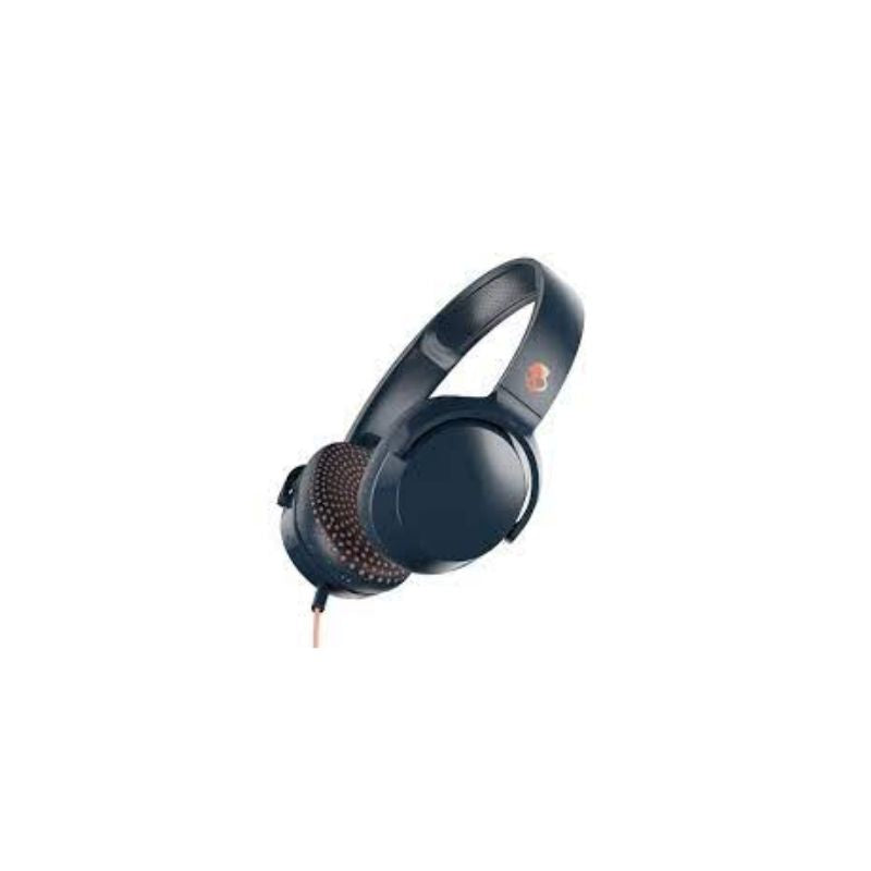 Skullcandy RIFF On-Ear Wired Headphones with Mic - Blue | Comfortable Audio for Gaming, Music & Work