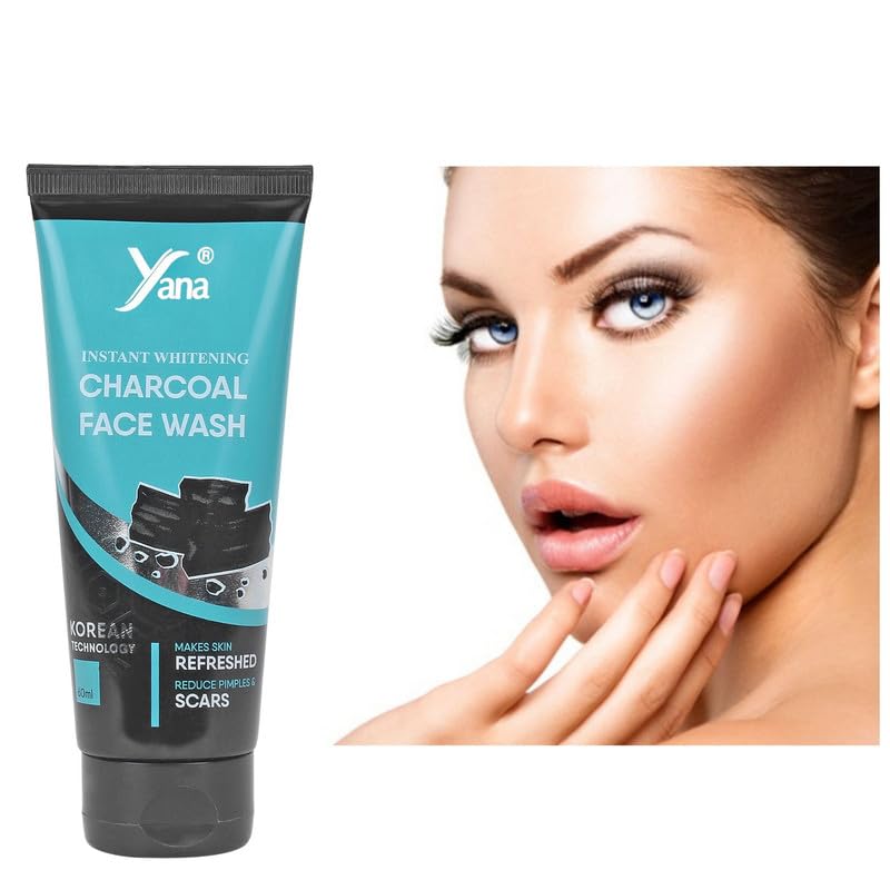 Activated Charcoal Face Wash for Deep Cleansing - Detoxifying & Oil Control - Suitable for All Skin Types (Men & Women) - Perfect for Daily Skincare Routine & Acne-Prone Skin