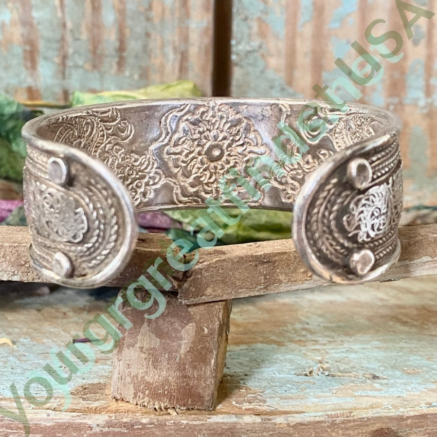 Authentic Sterling Silver Turquoise Coral Tibetan Bracelet with Intricate Dragon Engraving - Perfect for Boho Fashion, Spiritual Healing & Gift Giving