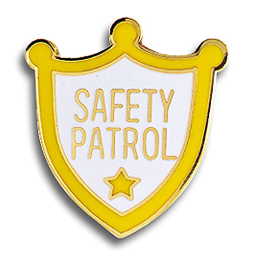 Jones School Supply - 100 Pack Safety Patrol Pins for Student Awards & Recognition - Durable Metal Badges for School Safety Patrol Members, Teachers & Principals - Perfect for Award Ceremonies, Safety Programs & Student Motivation