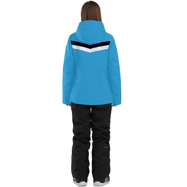GSOU SNOW Women's Waterproof Ski Jacket and Pants Set - Windproof Snowboarding Suit with Hood for Winter Sports & Outdoor Activities