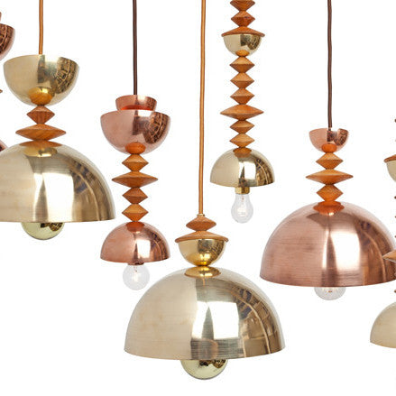 Brass Mala Pendant Light No.1 - Vintage Industrial Ceiling Fixture for Dining Room, Kitchen Island & Bedroom Lighting