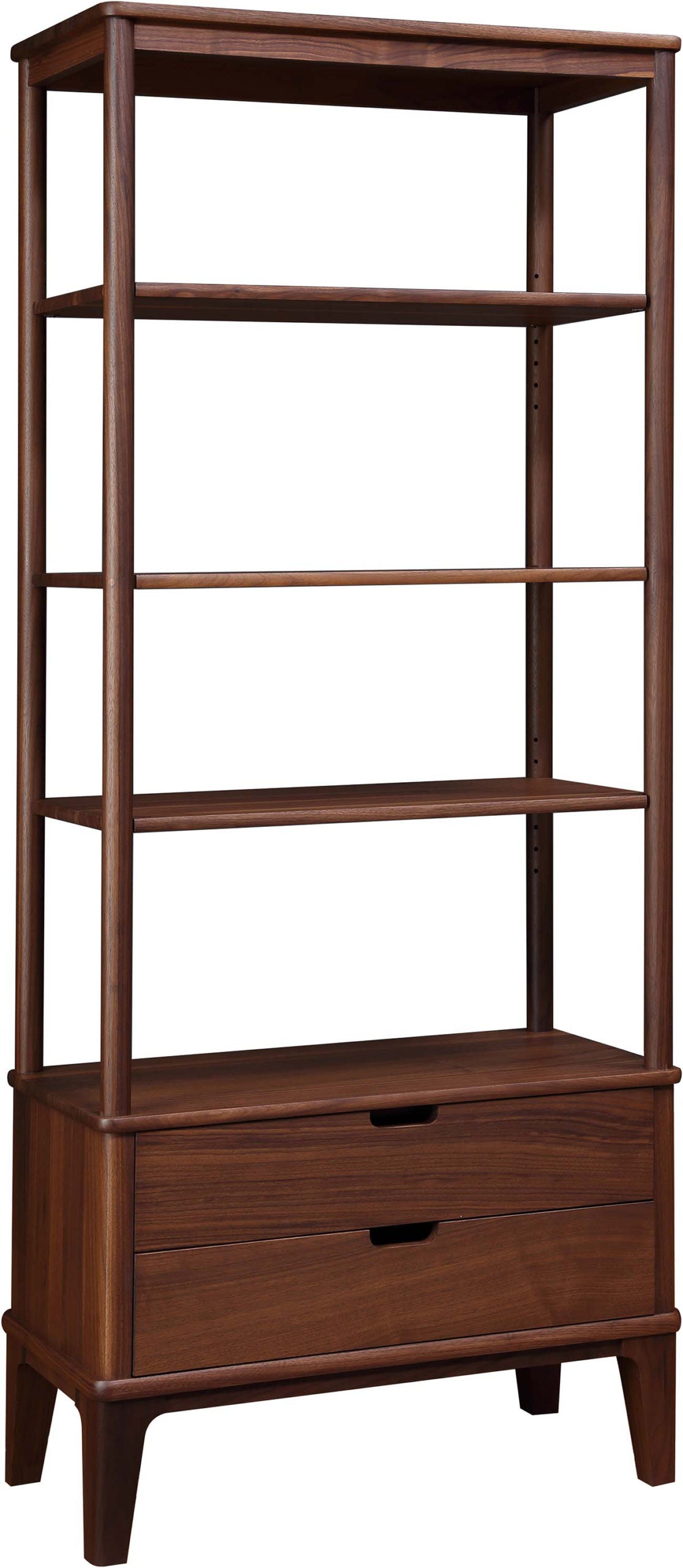Walnut Grove Bookcase - Solid Wood Bookshelf for Home & Office - Perfect for Living Room, Bedroom, and Study Room Organization