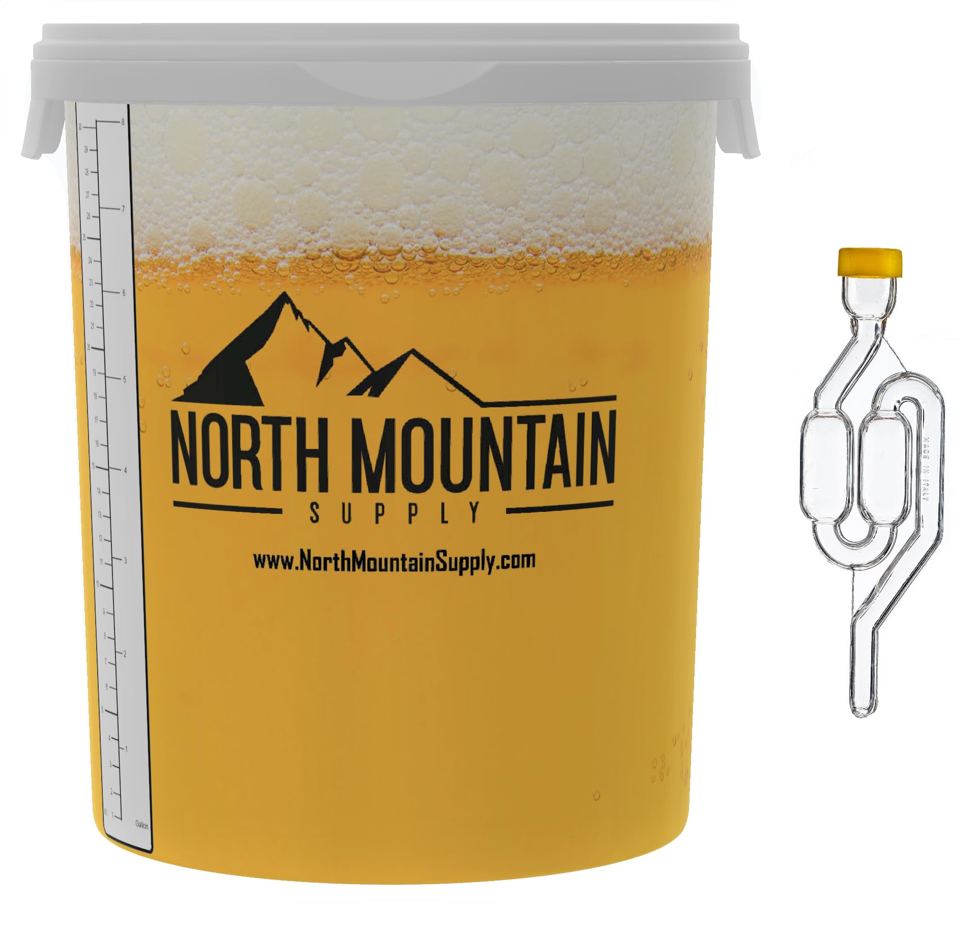 8 Gallon Fermenting Bucket with Airlock for Home Brewing & Wine Making