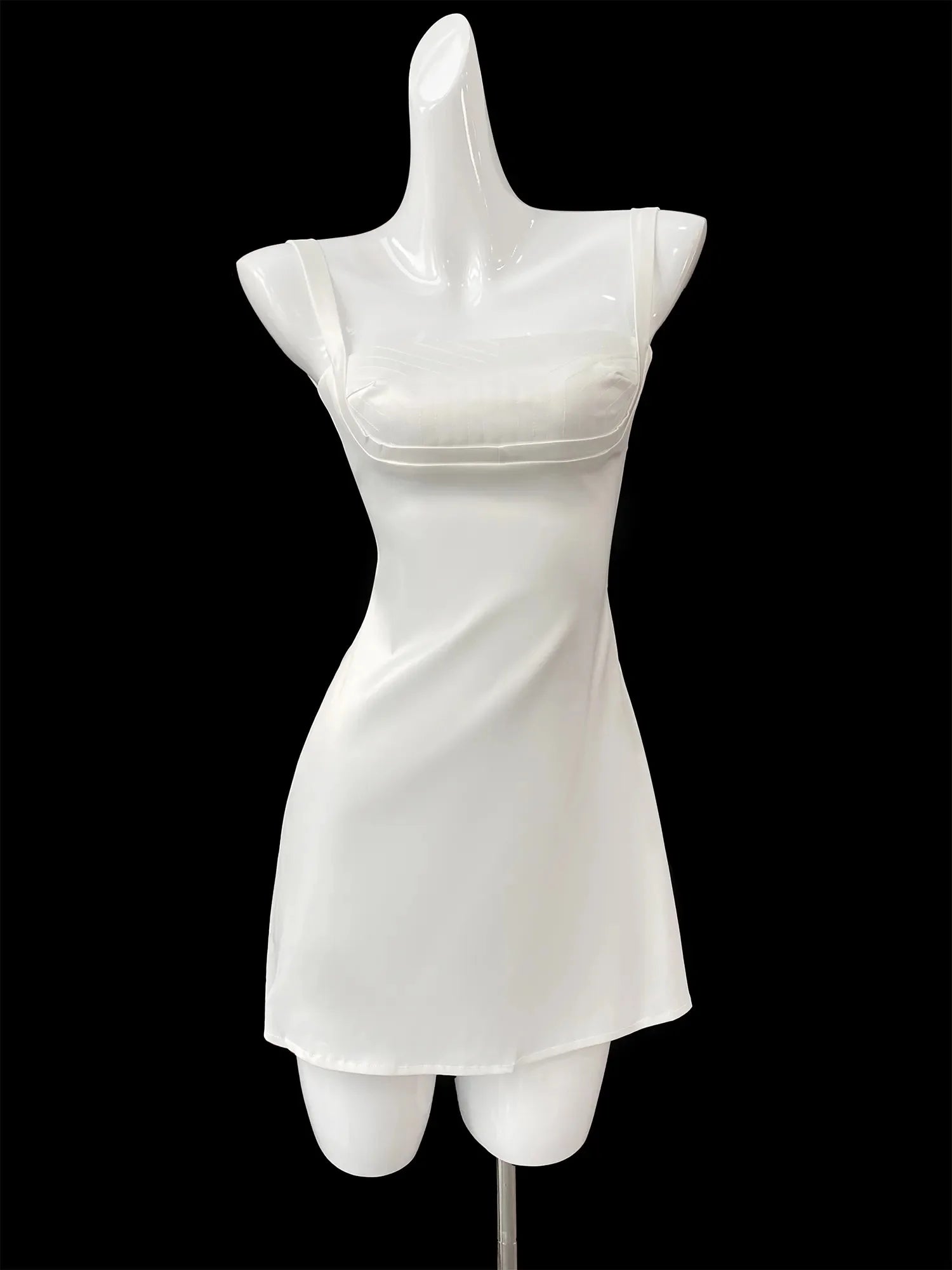Elegant Pink Satin A-Line Mini Dress for Women - Sexy Spaghetti Strap Party Dress with Stretch Fit | Perfect for Birthday, Graduation, Holiday & Cocktail Events