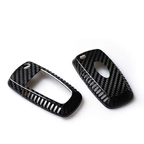 Premium Genuine Carbon Fiber Car Key Fob Cover for Ford Bronco/Edge/Escape/Expedition/Explorer/F150/F250/F450/Fusion/Maverick/Mondeo/Mustang/Ranger - Compatible with 3 & 4 Button Models - Sleek Black Design - Perfect for Daily Use, Car Enthusiasts & Gift Giving