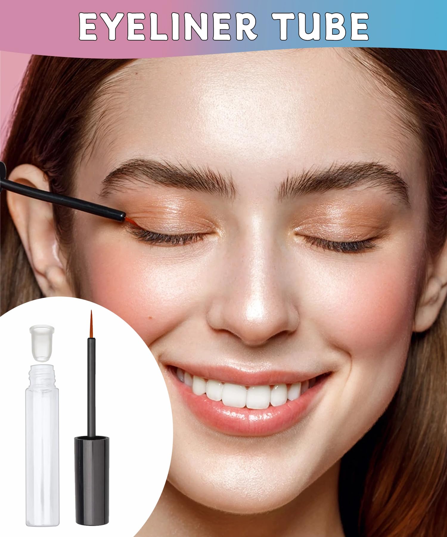 3 Pack 10ml Clear Mascara Tubes with Wands + 2 Pack 10ml Airless Pump Bottles | Empty Eyeliner & Lip Gloss Containers with Leak-Proof Stoppers | Premium Refillable Cosmetic Bottles for DIY Beauty, Travel & Professional Makeup Kits