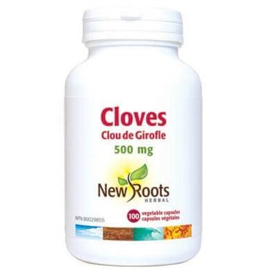 New Roots Cloves 500mg 100 Veggie Caps - Pure Clove Supplement for Immune Support & Oral Health - Perfect for Cooking, Tea, and Natural Remedies