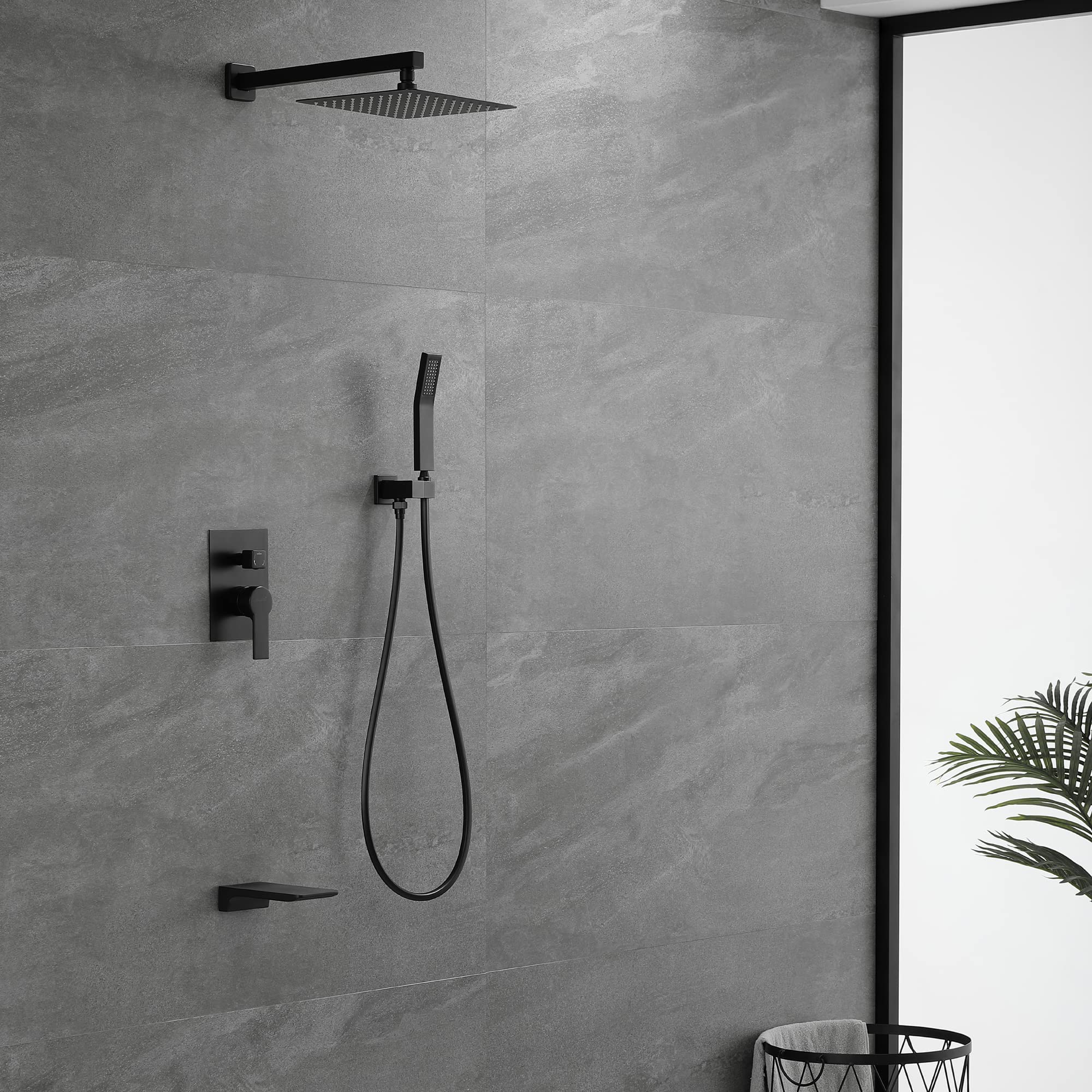 SHAMANDA Matte Black Shower System - 10