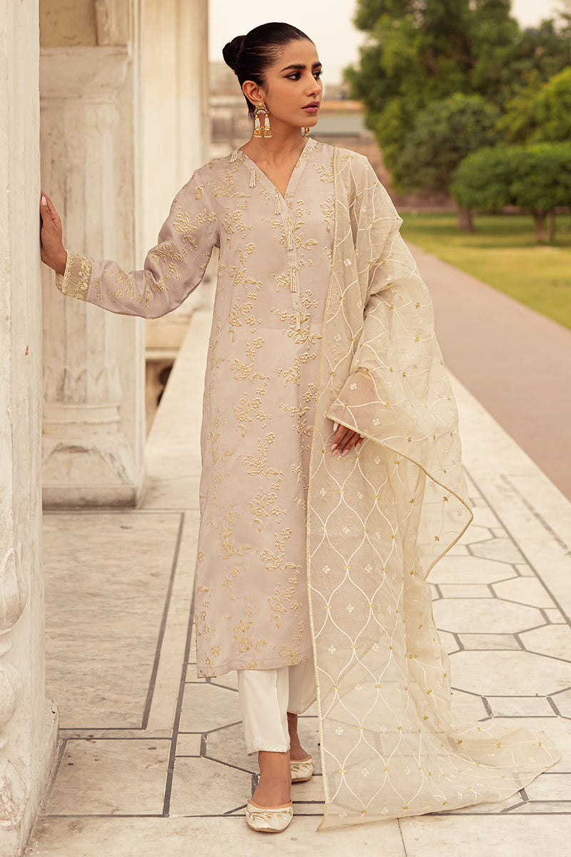 Lilac Mist 2-Piece Set (Shirt & Dupatta) - Elegant Ethnic Outfit for Women, Perfect for Weddings, Parties & Festive Occasions