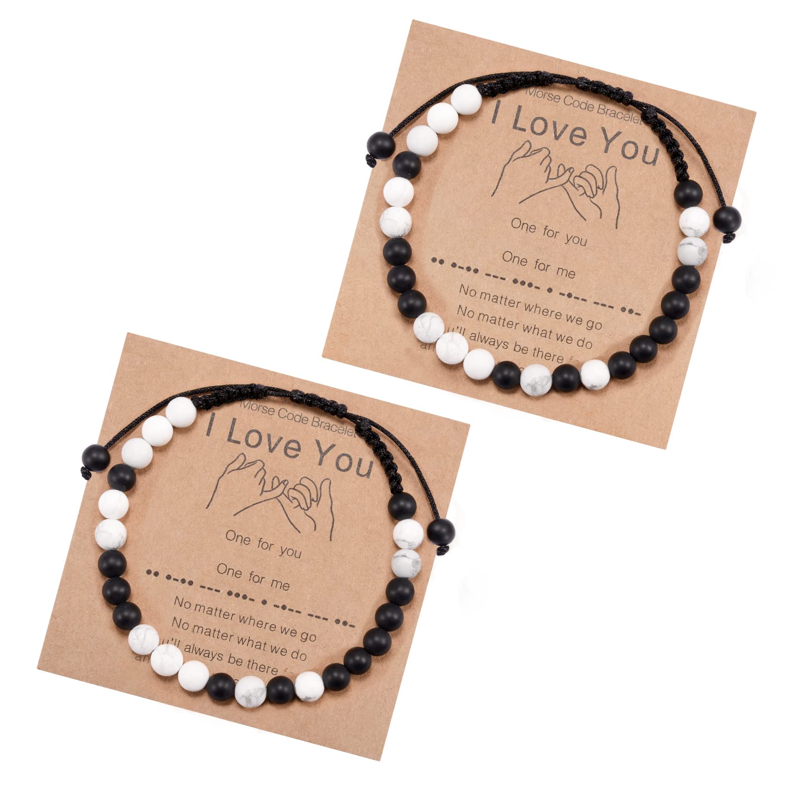 YELUWA Couple Bracelet - I Love You in 100 Languages, Gift for Soulmates & Best Friends - Perfect for Valentine's Day & Anniversaries