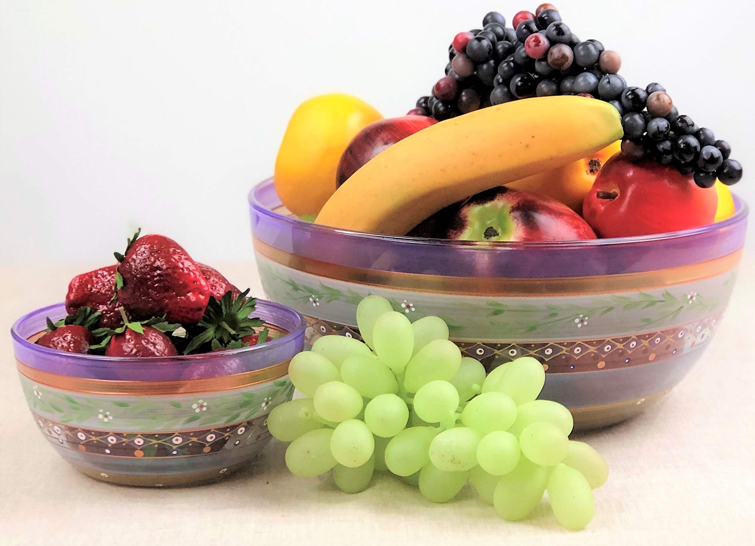 Hand Painted Moroccan Mosaic Salad Bowl - 11
