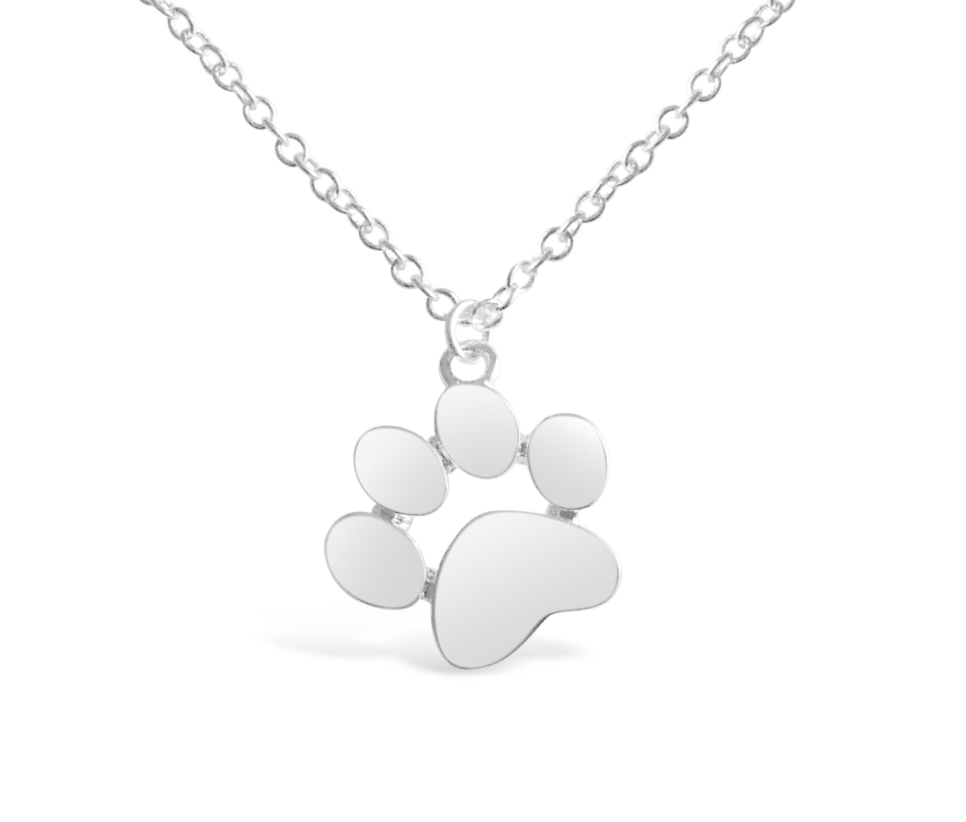Rosa Vila Paw Print Necklace - Sterling Silver Dog Paw Pendant Necklace for Women | Pet Lover Jewelry Gift for Dog Moms, Best Friend Keepsake | Perfect for Birthdays, Anniversaries & Memorial Gifts