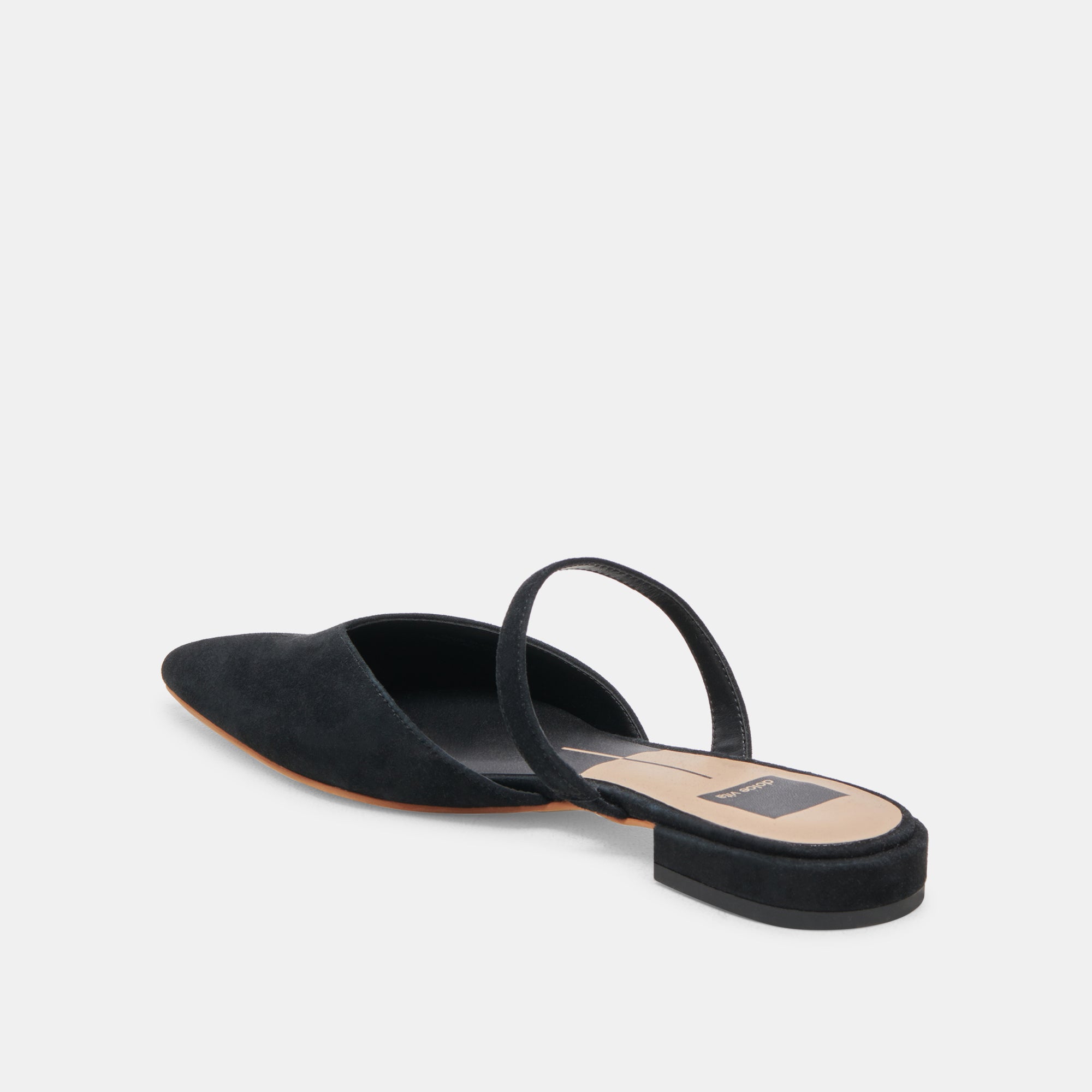 KANIKA Women's Wide Width Suede Ballet Flats - Comfortable Onyx Black Slip-On Shoes for Work, Travel & Casual Wear